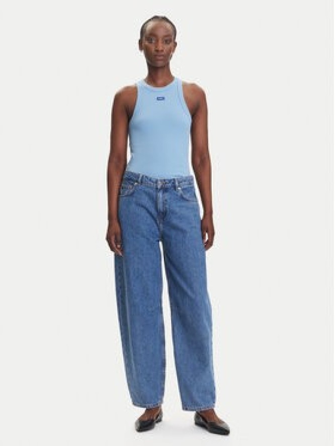 HUGO Top Easy 50508857 Błękitny Slim Fit