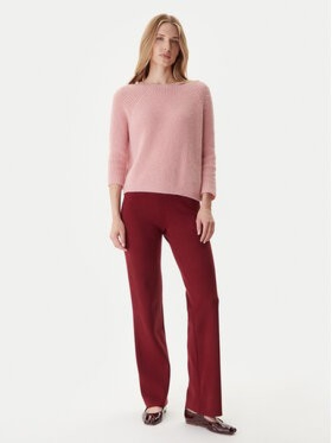 Vero Moda Spodnie dzianinowe Gold Art 10332174 Bordowy Loose Fit