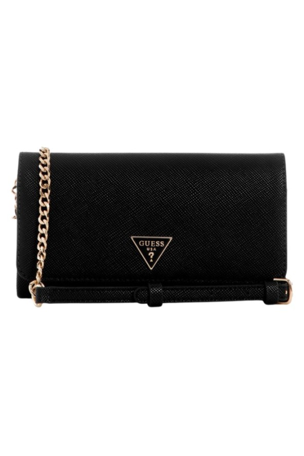 GUESS Czarny damski portfel na łańcuszku Noelle