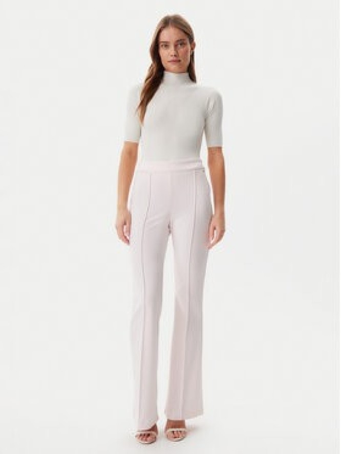 Guess Spodnie materiałowe W4YB01KCBO2 Różowy Flare Fit