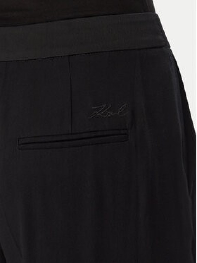 KARL LAGERFELD Spodnie materiałowe B4W10063 Czarny Regular Fit