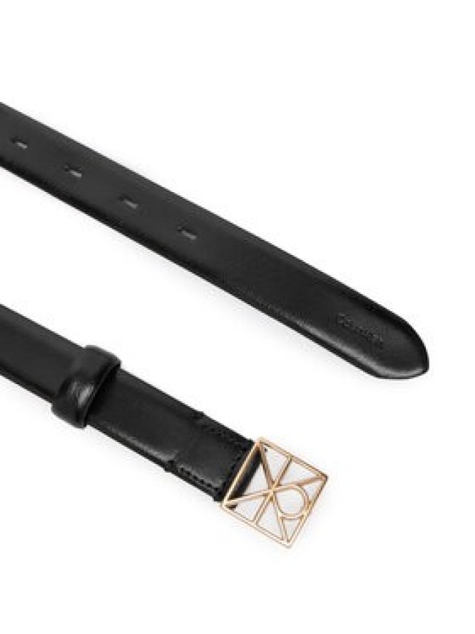 Calvin Klein Pasek Damski Emblem Buckle 25Mm Fixed Smooth LV04F7072G Czarny