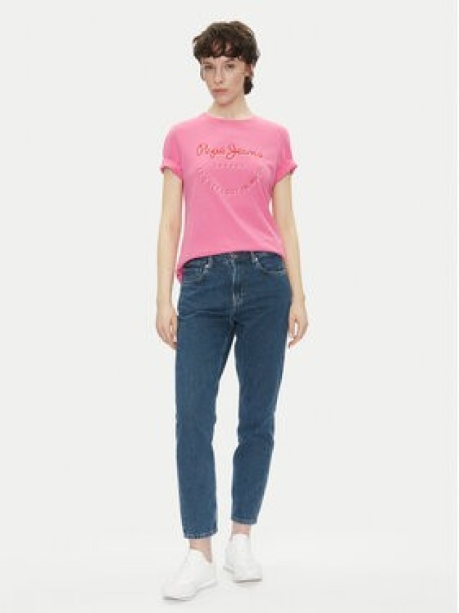 Pepe Jeans T-Shirt Rumer PL506072 Różowy Regular Fit