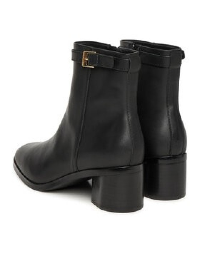 Tommy Hilfiger Botki Th Buckle Riding Mid Heel Bootie FW0FW08859 Czarny