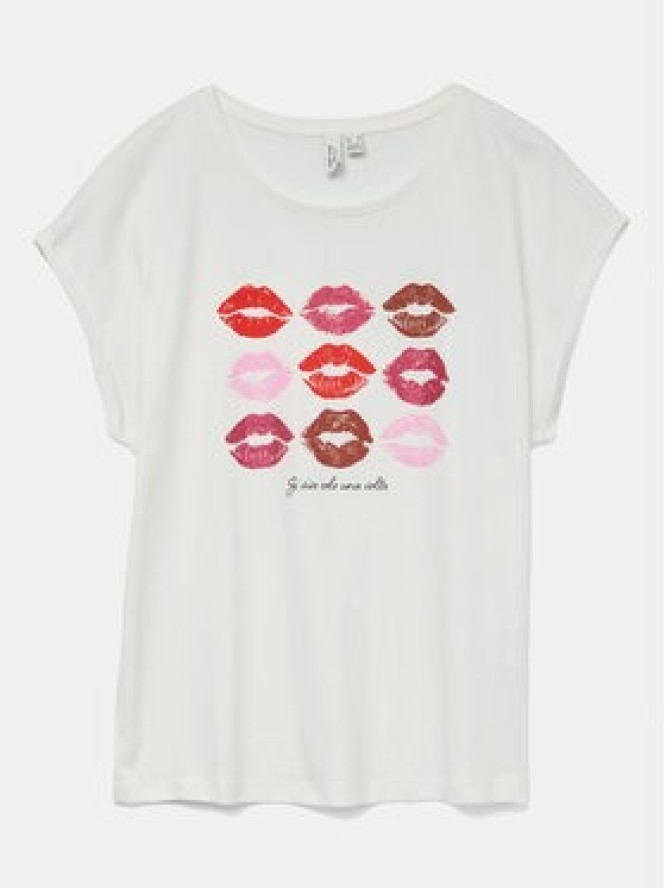 Vero Moda T-Shirt Cysma 10328272 Biały Regular Fit