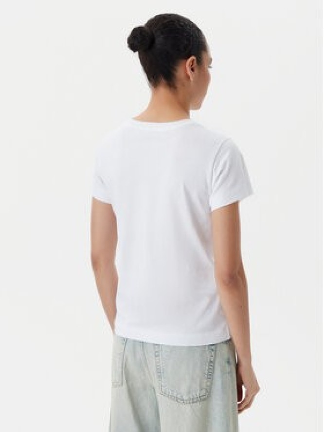 PINKO T-Shirt Bussolotto 100373 A2OG Biały Regular Fit