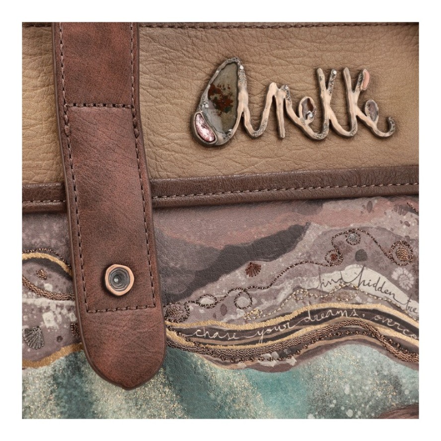 Brązowa Torebka Anekke Elegancka Duża Shoperka Damska