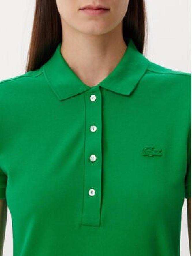 Lacoste Sukienka codzienna EF5473 Zielony Slim Fit