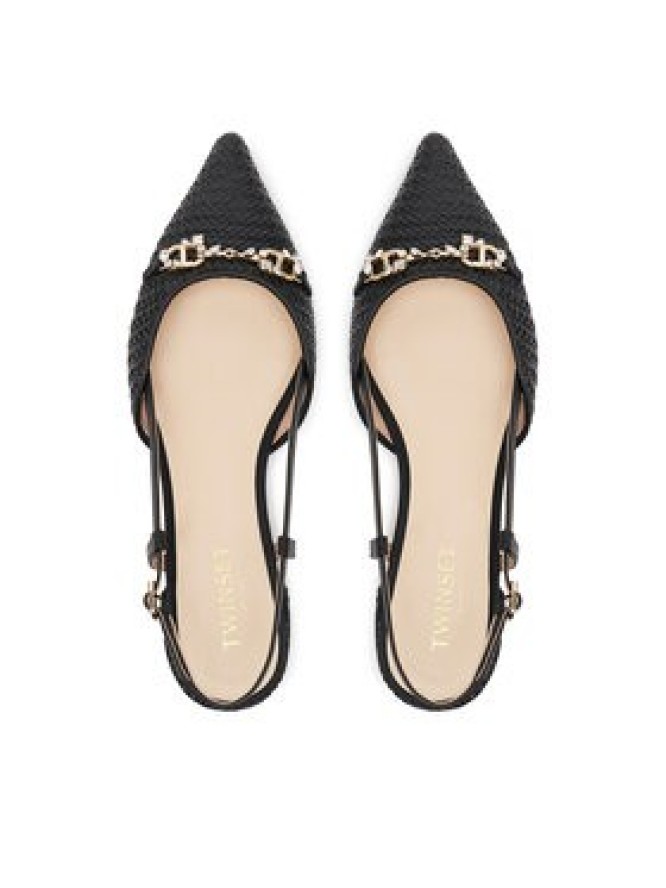 TWINSET Sandały 251TGT052 Czarny