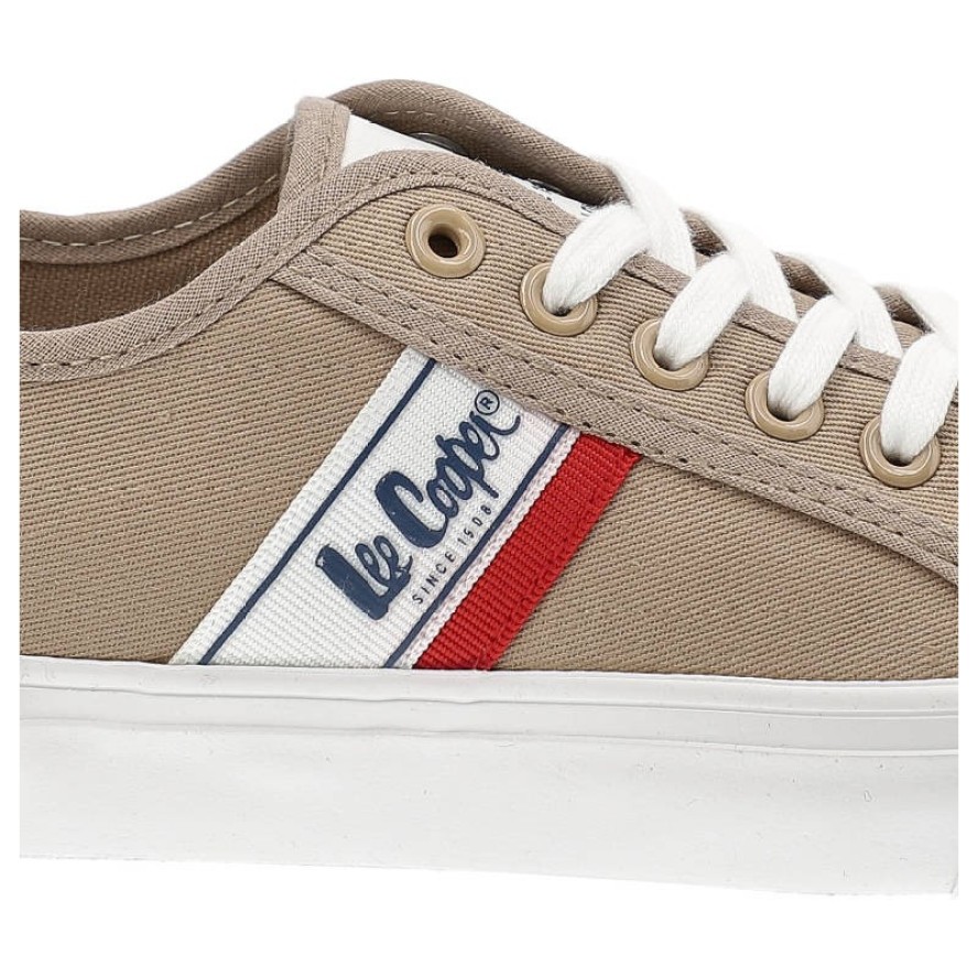 Trampki damskie Lee Cooper, tekstylna cholewka o lekkiej i trwałej konstrukcji klasyczne sznurowanie gumowa podeszwa, różowe, LCW-22-31-0831L