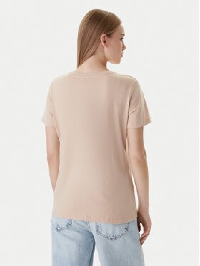 Guess T-Shirt V2YI07 K8HM0 Beżowy Regular Fit