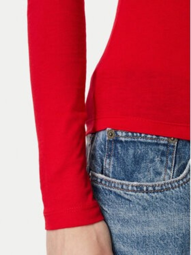 Tommy Jeans Bluzka Classic Logo DW0DW23248 Czerwony Slim Fit