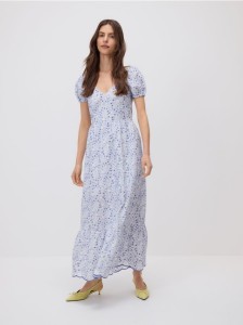 Wzorzysta sukienka maxi - wielobarwny