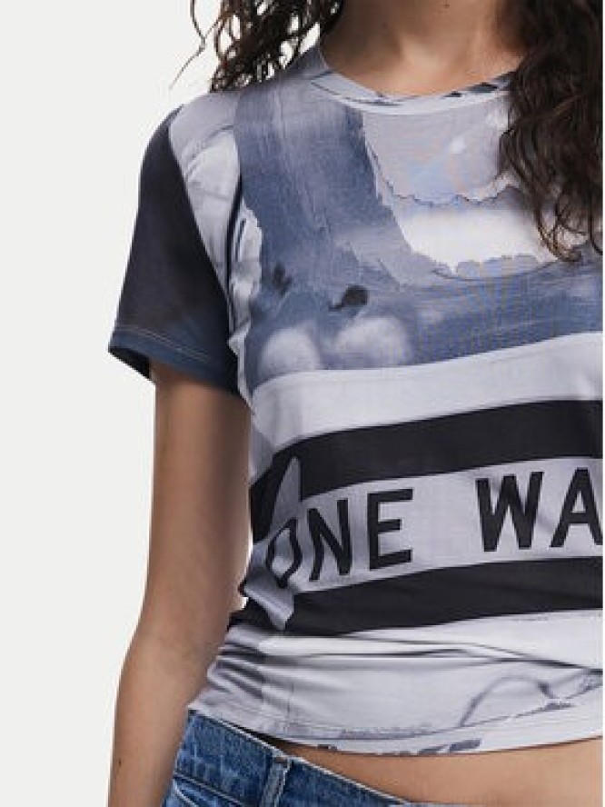 Desigual T-Shirt Potomac 25SWTKA0 Szary Slim Fit