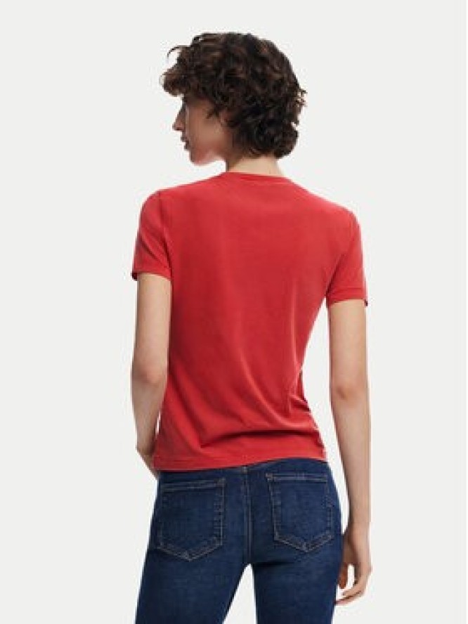 Desigual T-Shirt Love Dsgl 25SWTK10 Czerwony Regular Fit