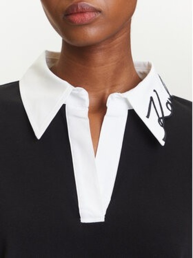 KARL LAGERFELD Polo A3W17113 Czarny Regular Fit