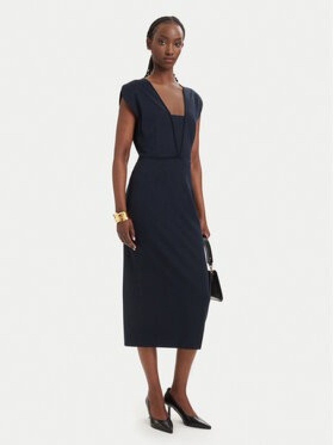 BOSS Sukienka koktajlowa Dorlita 50563851 Granatowy Slim Fit