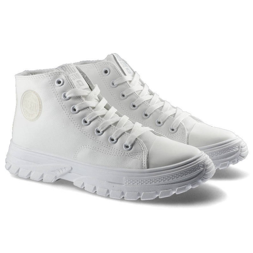 Białe Sneakersy Big Star Damskie Stylowe Buty