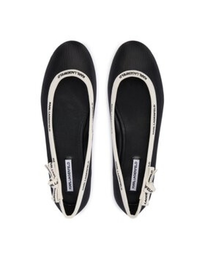 KARL LAGERFELD Baleriny Karo KL40129 Czarny