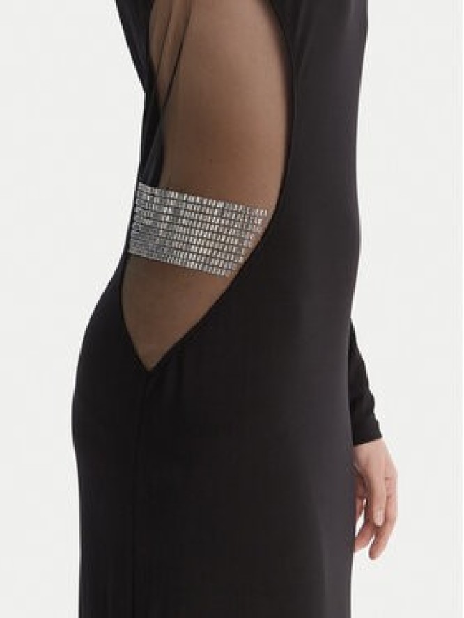 Patrizia Pepe Sukienka wieczorowa 2A2968 J338 Czarny Regular Fit