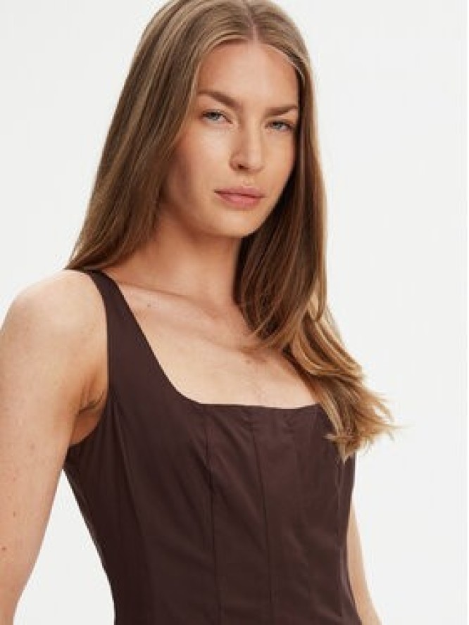 STAUD Sukienka codzienna Wells R24F2101PO Brązowy Regular Fit