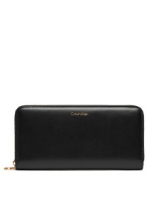 Calvin Klein Portfel Ck Large Zip Around LV04F1093G Czarny