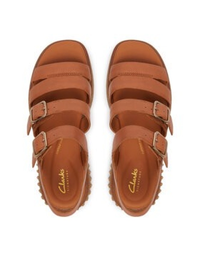 Clarks Sandały Evamar Strap 26185889 Brązowy