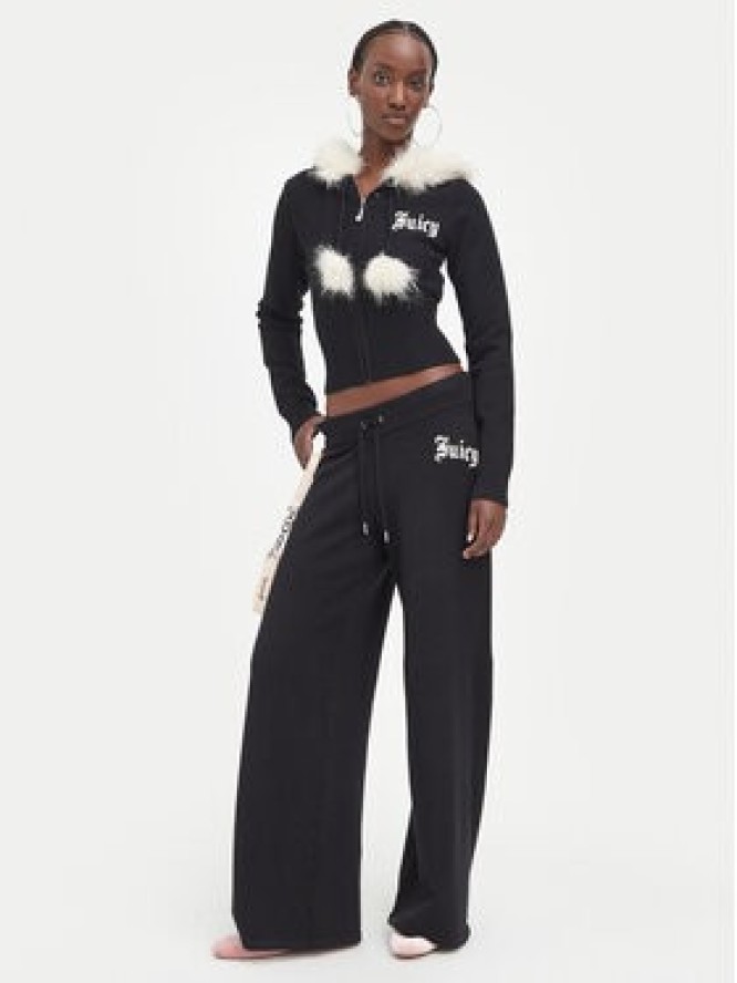 Juicy Couture Spodnie dzianinowe JCWBJ226310 Czarny Relaxed Fit