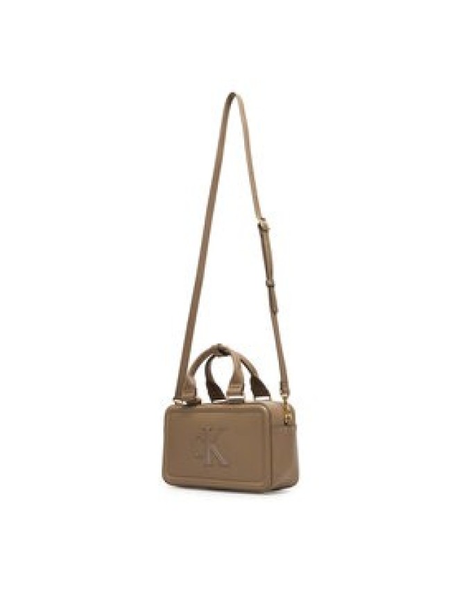 Calvin Klein Torebka Bold Ck Elongated Mini Tote LV04F3411G Beżowy