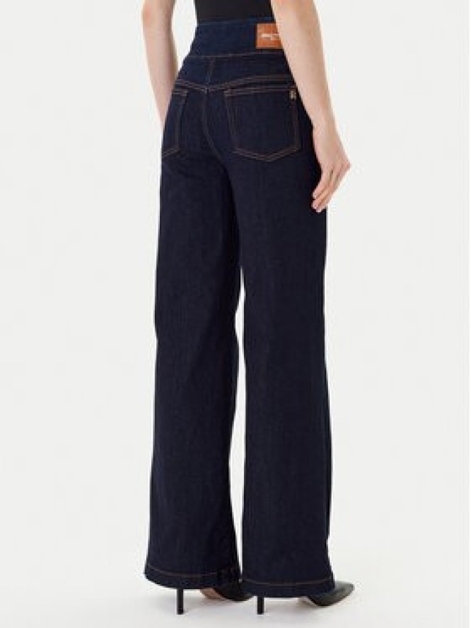 Rinascimento Jeansy CFC0124932003 Granatowy Wide Leg