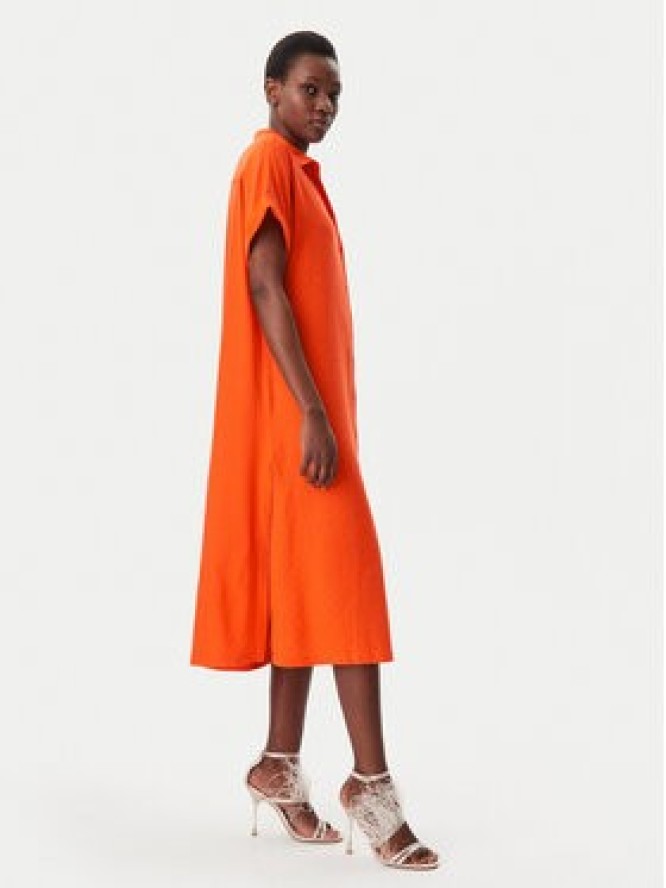 LOLA CASADEMUNT Sukienka koszulowa LS2515015 Pomarańczowy Regular Fit