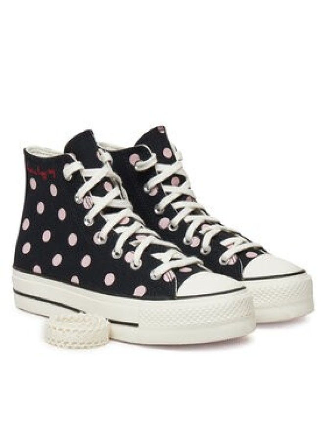 Converse Trampki Chuck Taylor All Star Lift Platform Polka Dots A10688C Czarny