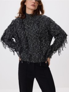 Sweter z wełną - wielobarwny