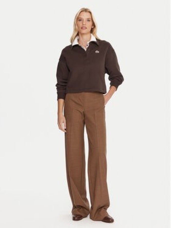 Lacoste Bluza SF5275 Brązowy Relaxed Fit