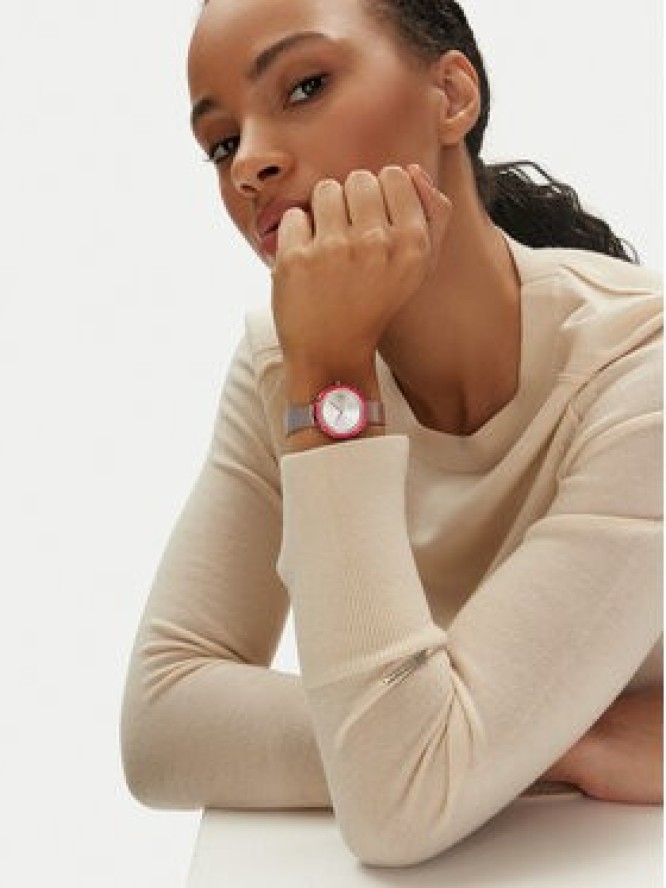 DKNY Zegarek Sasha NY6654SET Różowe złocenie