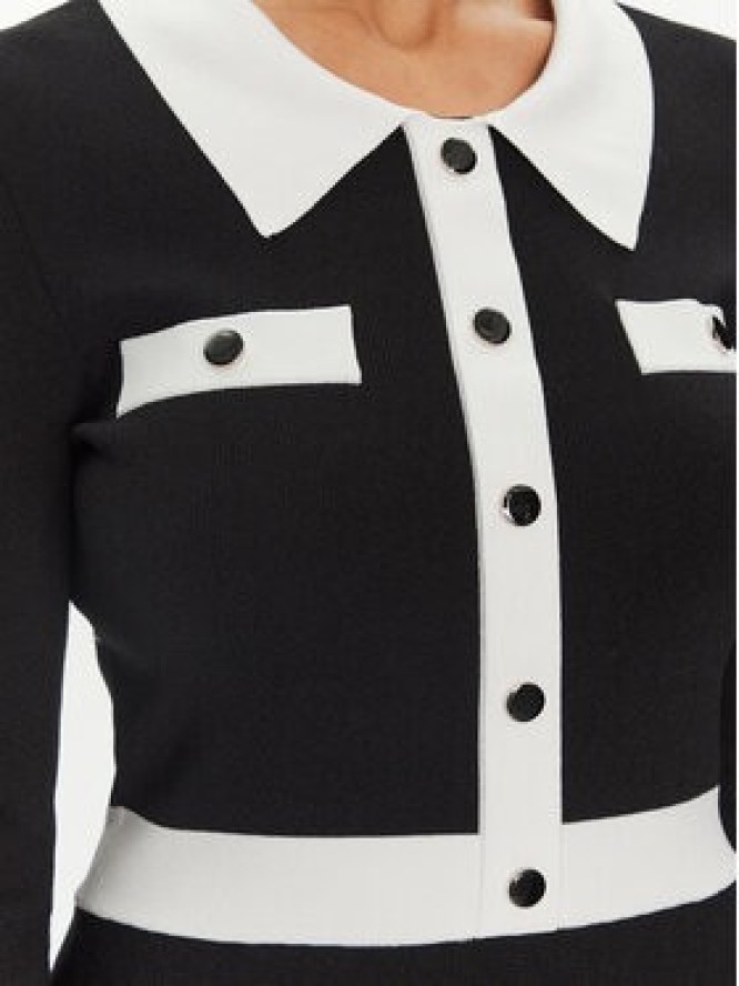 Morgan Sukienka dzianinowa 251-RMAVA Czarny Slim Fit