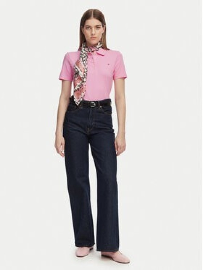 Tommy Hilfiger Polo 1985 WW0WW43225 Różowy jasny Slim Fit