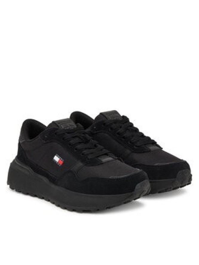 Tommy Jeans Sneakersy Modern Runner Mix EN0EN03100 Czarny