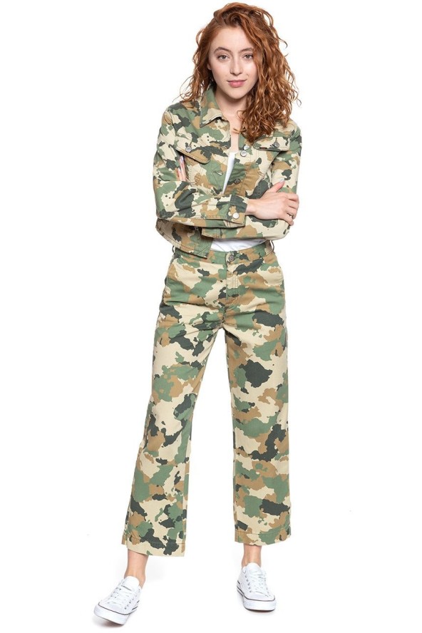 DAMSKA KURTKA JEANSOWA LEE CROPPED RIDER JACKET CAMOUFLAGE L54CCW03 112112756