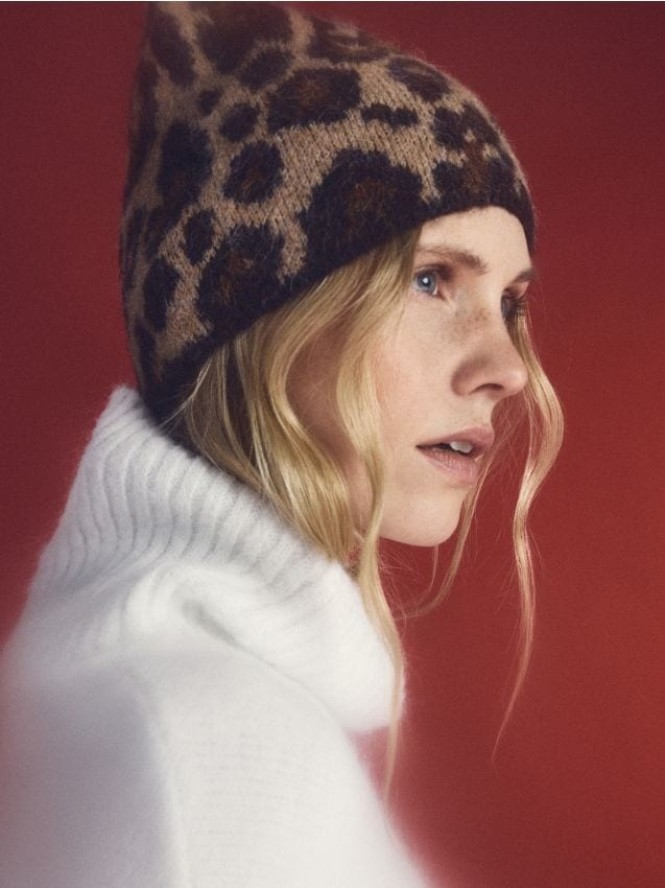 Czapka z wełną alpaki - wielobarwny