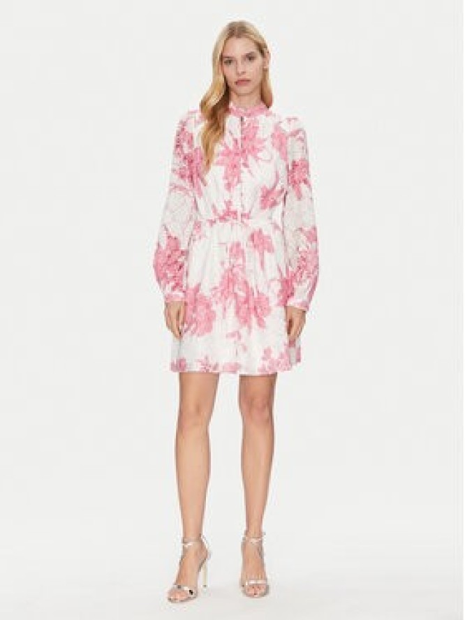 Guess Sukienka koktajlowa W5GK07 WH4K2 Biały Regular Fit
