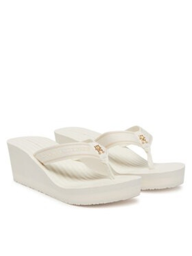 Tommy Hilfiger Japonki Th Stripes Wedge Beach Sandal FW0FW08521 Biały