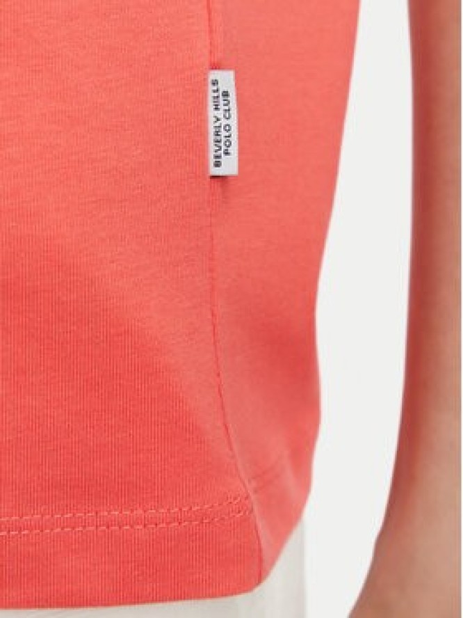 Beverly Hills Polo Club T-Shirt P-SS26W-TS516518 Koralowy Regular Fit