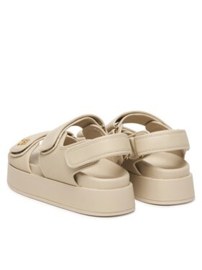 Tommy Hilfiger Sandały Leather Sporty Platform Sandal FW0FW09119 Beżowy