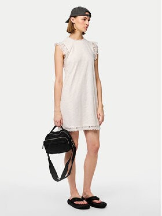 Pieces Sukienka codzienna Olline 17146419 Biały Regular Fit