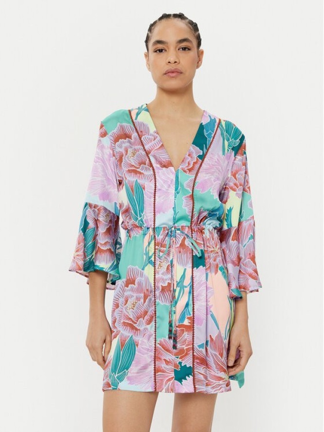 Maaji Sukienka letnia Japanese Eden PT2472CPO003 Fioletowy Regular Fit