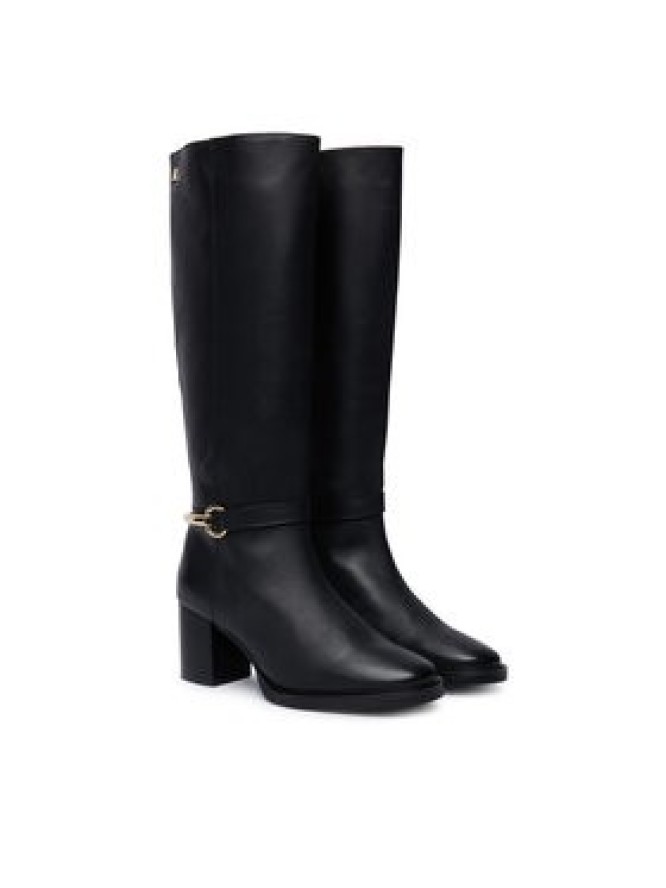 Tommy Hilfiger Kozaki Th Stud Heel Riding Knee Boot FW0FW09551 Czarny
