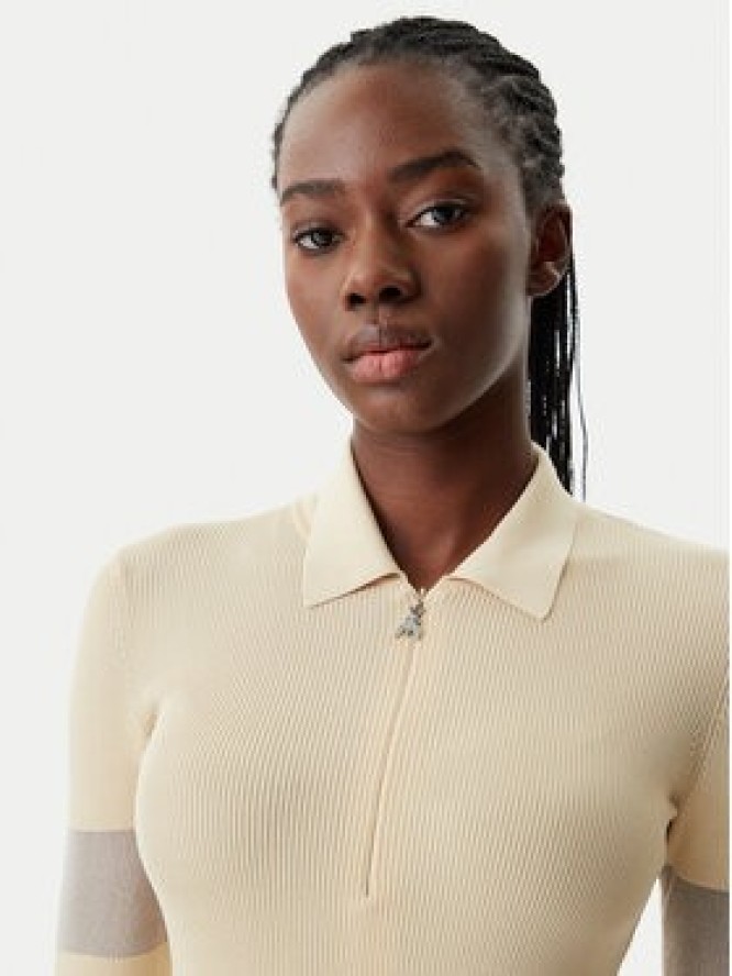 Patrizia Pepe Sukienka dzianinowa 8A1420/K078-B814 Beżowy Slim Fit