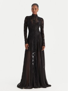 Babylon Sukienka wieczorowa S00829 Czarny Regular Fit