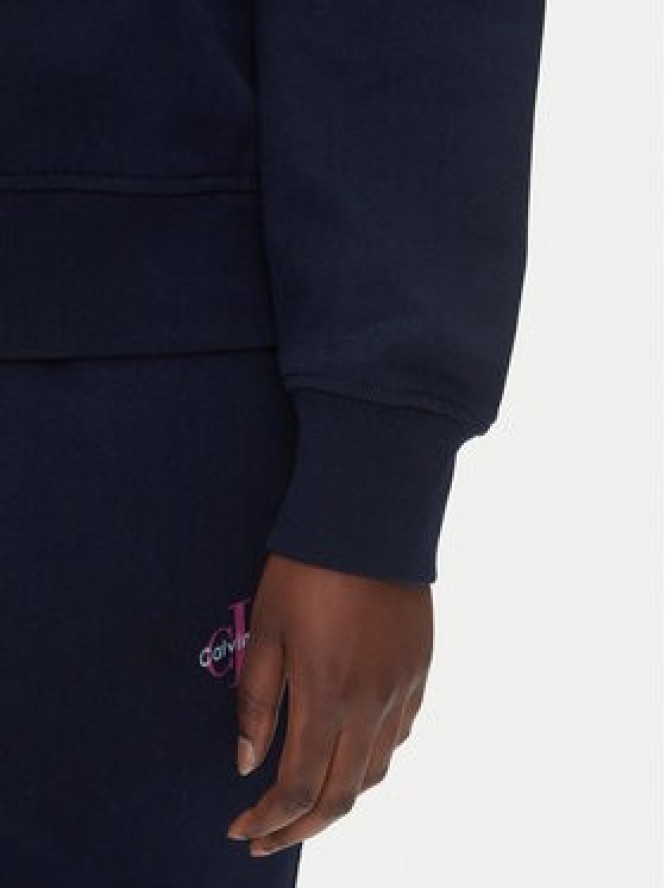 Calvin Klein Jeans Bluza Monologo LV047B234G Granatowy Relaxed Fit